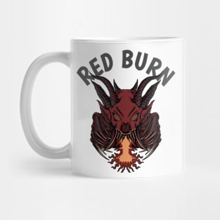 Red burn Mug